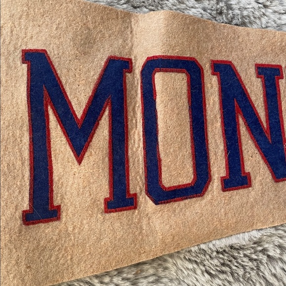 Vintage Montreal Pennant Convent of the Sacred Heart Red Blue Accents - Picture 3 of 7